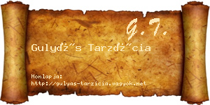 Gulyás Tarzícia névjegykártya
